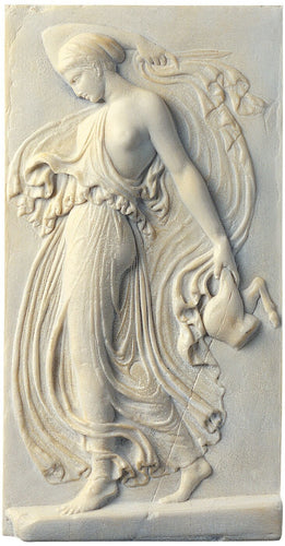 Roman Green Dancing Meanad Wall plaque relief Sculpture 16.9