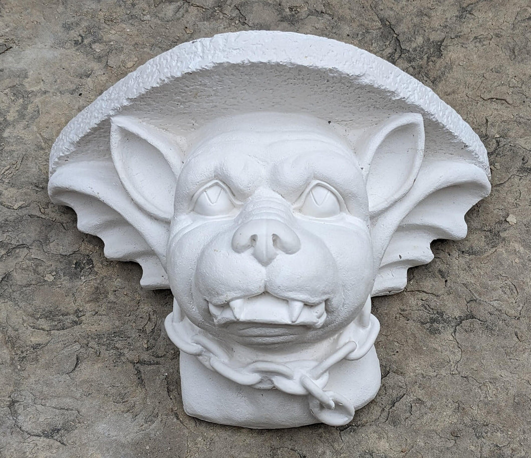 Gargoyle shelf Dog winged bat sculpture wall plaque www.NEO-MFG.com 13