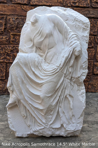 Roman Greek Nike from Acropolis Samothrace Wall High Relief Winged Victory Sculpture Statue 14.5