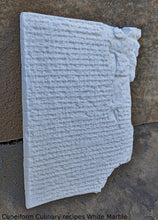 Load image into Gallery viewer, Babylonian cuneiform Culinary recipes Sculpture www.Neo-Mfg.com Mesopotamia Museum Reproduction
