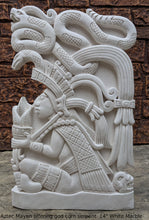 Load image into Gallery viewer, Aztec Mayan offering god corn serpent wall Sculpture plaque www.Neo-Mfg.com Home decor 14&quot;
