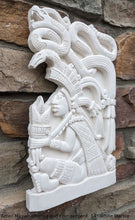 Load image into Gallery viewer, Aztec Mayan offering god corn serpent wall Sculpture plaque www.Neo-Mfg.com Home decor 14&quot;
