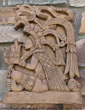 Load image into Gallery viewer, Aztec Mayan offering god corn serpent wall Sculpture plaque www.Neo-Mfg.com Home decor 14&quot;
