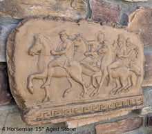 Load image into Gallery viewer, Roman Greek 4 horseman Artifact Carved Sculpture Statue www.Neo-Mfg.com 15&quot;
