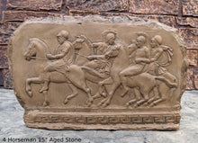 Load image into Gallery viewer, Roman Greek 4 horseman Artifact Carved Sculpture Statue www.Neo-Mfg.com 15&quot;
