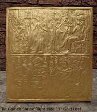 Load image into Gallery viewer, History Egyptian King Tutankhamun Tut Golden Shrine Right side Plaque Sculpture 11&quot; www.Neo-Mfg.com home decor Museum Reproduction h6
