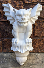 Load image into Gallery viewer, Gargoyle wall corbel Grotesque goblin sculpture www.NEO-MFG.com winged beast 10.5"
