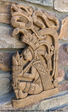 Load image into Gallery viewer, Aztec Mayan offering god corn serpent wall Sculpture plaque www.Neo-Mfg.com Home decor 14&quot;
