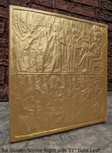 Load image into Gallery viewer, History Egyptian King Tutankhamun Tut Golden Shrine Right side Plaque Sculpture 11&quot; www.Neo-Mfg.com home decor Museum Reproduction h6
