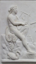 Load image into Gallery viewer, Roman Greek Dance muses Apollo Hellenistic Lyre player with swan Sculpture Wall 12.25&quot; tall www.Neo-Mfg.com Thorvaldsen
