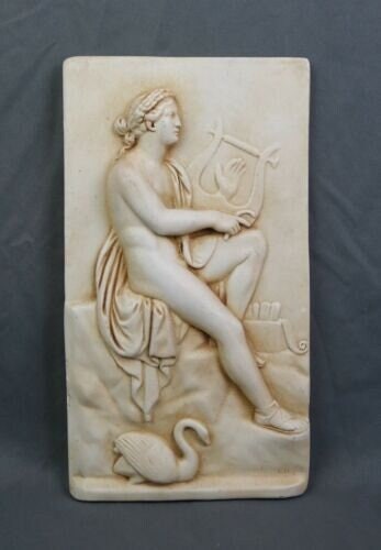 Roman Greek Dance muses Apollo Hellenistic Lyre player with swan Sculpture Wall 12.25