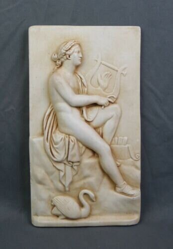 Roman Greek Dance muses Apollo Hellenistic Lyre player with swan Sculpture Wall 12.25