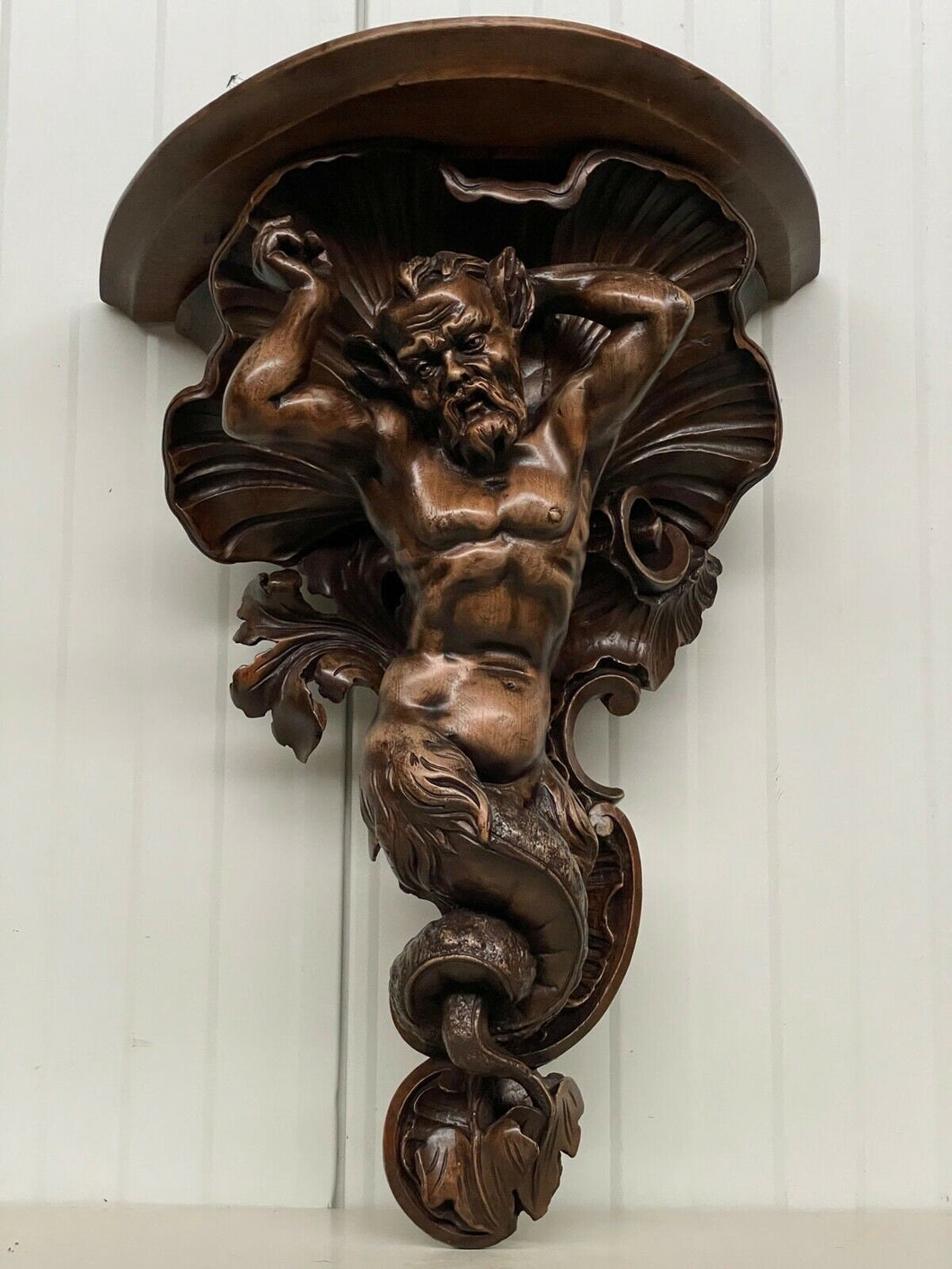 Griffin Gargoyle wall Shelf Rare Handmade Huge Mermaid Bracket Wall Sculpture Sconce www.NEO-MFG.com 16