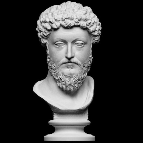 Roman Greek Marcus Aurelius Bust Stone Carving Sculpture 14