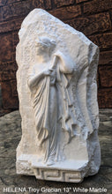 Load image into Gallery viewer, Roman Greek HELENA Troy Grecian lady fragment Stone Carving Sculpture Wall Frieze 13&quot; tall made in USA www.Neo-Mfg.com
