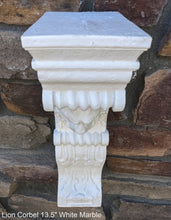 Load image into Gallery viewer, Lion Face narrow thin Corbel scroll bracket Architectural accent 13.5&quot; www.Neo-Mfg.com Home decor
