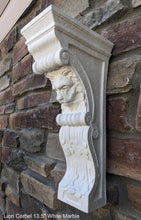 Load image into Gallery viewer, Lion Face narrow thin Corbel scroll bracket Architectural accent 13.5&quot; www.Neo-Mfg.com Home decor
