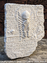 Load image into Gallery viewer, Cthulhu cuneiform tablet sculpture wall plaque www.NEO-MFG.com 12&quot; Lovecraft artifact
