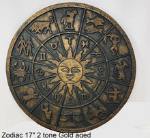 Load image into Gallery viewer, Zodiac signs wall plaque relief sculpture www.NEO-MFG.com 17&quot;
