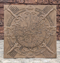 Load image into Gallery viewer, Egyptian Dendera Zodiac CALENDAR Sculptural wall relief plaque 12" Museum Quality www.Neo-Mfg.com
