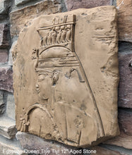 Load image into Gallery viewer, History Egyptian Queen Tiye Tiyi Fragment Sculptural wall relief plaque www.Neo-Mfg.com 12&quot; Museum reproduction
