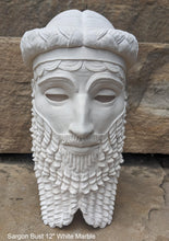 Load image into Gallery viewer, Assyrian king Sargon bust Carved Persian wall sculpture plaque 12&quot; www.Neo-Mfg.com Museum Replica
