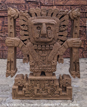 Load image into Gallery viewer, Inca Viracocha Tiwanaku Gateway sun Sculptural wall relief plaque 14" www.Neo-Mfg.com home decor
