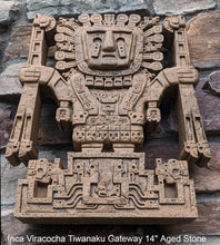Load image into Gallery viewer, Inca Viracocha Tiwanaku Gateway sun Sculptural wall relief plaque 14" www.Neo-Mfg.com home decor
