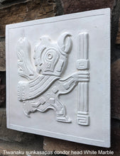 Load image into Gallery viewer, Inca Viracocha Tiwanaku Gateway sun sunkasapas condor head Sculptural wall relief plaque www.Neo-Mfg.com home decor
