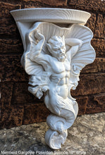 Load image into Gallery viewer, Griffin Gargoyle wall Shelf Rare Handmade Huge Mermaid Bracket Wall Sculpture Sconce www.NEO-MFG.com 16&quot;
