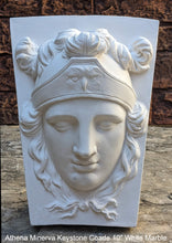 Load image into Gallery viewer, Athena Minerva Keystone Coade 1794 Portrait Face Wall Plaque Sculpture Fragment 10&quot; Museum Quality www.Neo-Mfg.com
