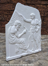 Load image into Gallery viewer, Roman Greek Daedalus and Icarus Stone Carving Sculpture Wall relief 12&quot; www.Neo-Mfg.com museum reproduction
