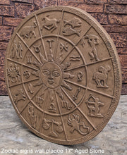 Load image into Gallery viewer, Zodiac signs wall plaque relief sculpture www.NEO-MFG.com 17&quot;
