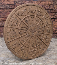 Load image into Gallery viewer, Zodiac signs wall plaque relief sculpture www.NEO-MFG.com 17&quot;
