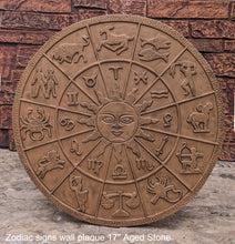 Load image into Gallery viewer, Zodiac signs wall plaque relief sculpture www.NEO-MFG.com 17&quot;
