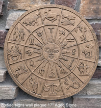 Load image into Gallery viewer, Zodiac signs wall plaque relief sculpture www.NEO-MFG.com 17&quot;
