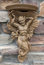 Load image into Gallery viewer, Griffin Gargoyle wall Shelf Rare Handmade Huge Mermaid Bracket Wall Sculpture Sconce www.NEO-MFG.com 16&quot;
