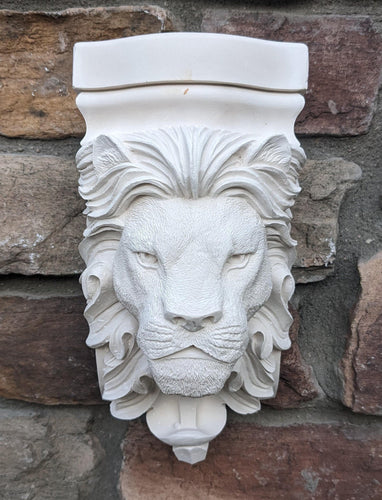 Animal Lion Face Corbel shelf Column plaque Fragment relief www.Neo-Mfg.com home decor 9.5