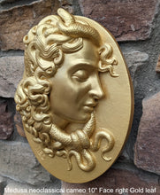 Load image into Gallery viewer, Medusa neoclassical cameo design Artifact Carved Sculpture Statue 10&quot; www.Neo-Mfg.com left or right face
