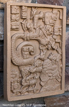 Load image into Gallery viewer, Aztec Mayan Yaxchilán Lintel 25 Sculpture 10.5" www.Neo-Mfg.com Plaque relief carving
