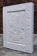 Load image into Gallery viewer, Inca Viracocha Tiwanaku Gateway sun sunkasapas condor head Sculptural wall relief plaque www.Neo-Mfg.com home decor 8.66"
