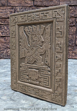 Load image into Gallery viewer, Inca Viracocha Tiwanaku Gateway sun sunkasapas Sculptural wall relief plaque www.Neo-Mfg.com home decor 8.66"
