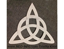 Load image into Gallery viewer, Celtic decor Trinity Knot triquetra Wall Plaque sculpture Irish www.Neo-Mfg.com 12"
