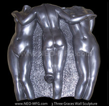 Load image into Gallery viewer, Roman Greek 3 Graces Three Sculpture Statue www.Neo-mfg.com relic plaque 15&quot;
