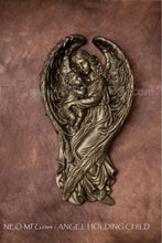 Load image into Gallery viewer, ANGEL holding Child wall frieze sculpture statue 15" neo-mfg art wall plaque
