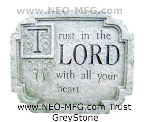 Religious Trust in The Lord Wall Sculpture Plaque NEO-MFG