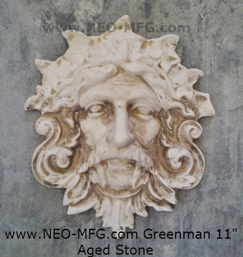 Nature Garden Greenman Sculpture Plaque 11