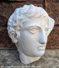 Load image into Gallery viewer, Roman Greek head bust La Coulonche fragment Sculpture museum reproduction art 6.5" www.Neo-Mfg.com home decor Museum Reproduction
