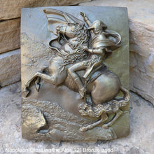 Load image into Gallery viewer, History Napoleon Crossing the Alps Artifact Carved Sculpture Statue wall high relief plaque www.Neo-Mfg.com 12&quot;
