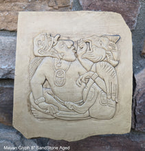 Load image into Gallery viewer, History Aztec Mayan Palenque Glyph Sculptural wall relief plaque 8&quot; www.Neo-Mfg.com
